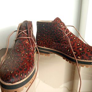 The Madewell Wren Boot in Painted Leopard Calf Hair